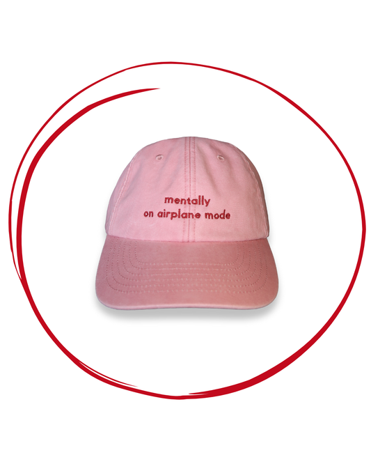 Mentally on Airplane Mode - Vintage Dusky Pink