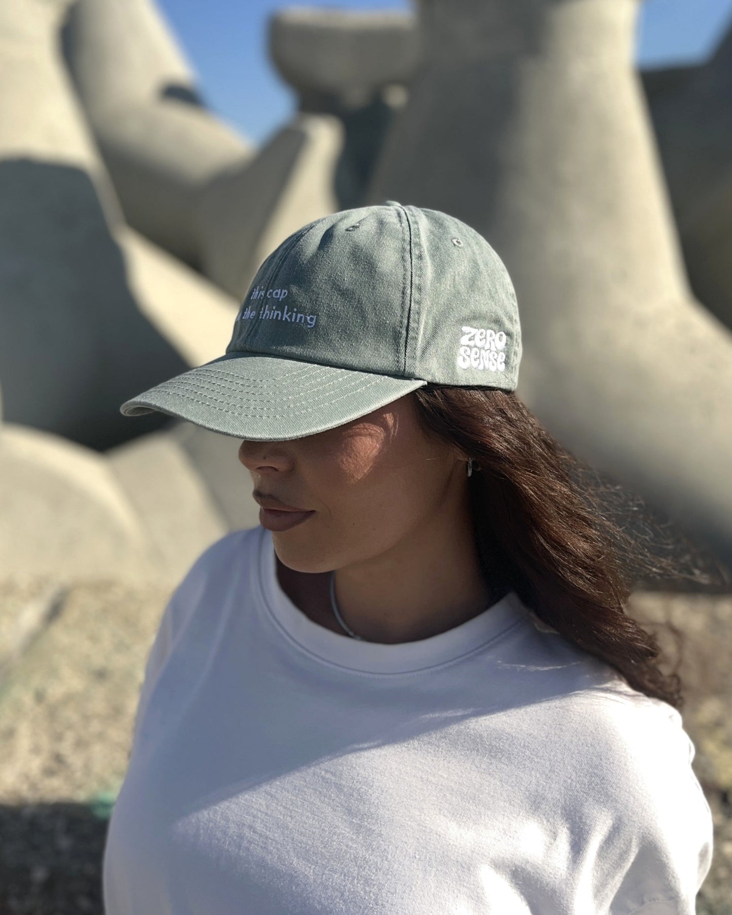This Cap Does The Thinking - Vintage Sage Green
