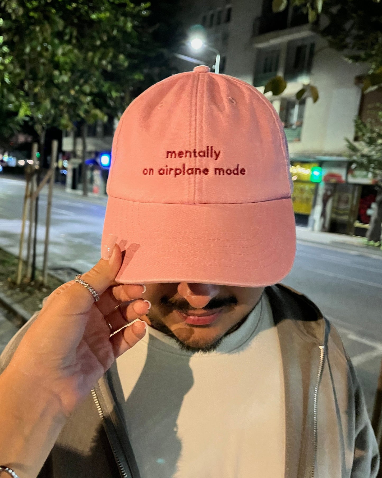 Mentally on Airplane Mode - Vintage Dusky Pink