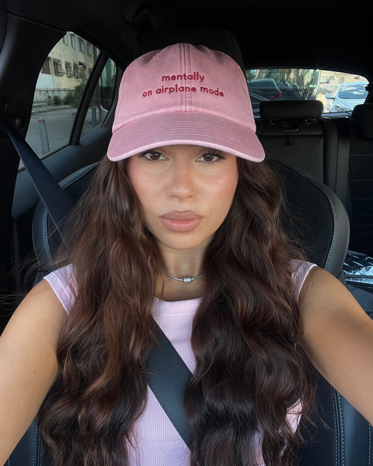 Mentally on Airplane Mode - Vintage Dusky Pink