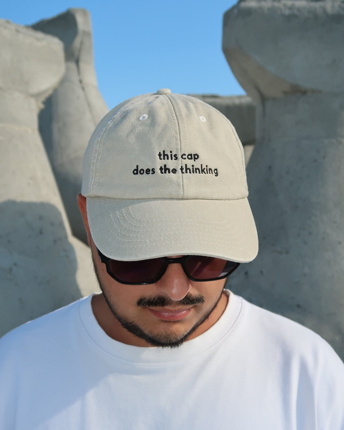 This Cap Does The Thinking - Vintage Sand